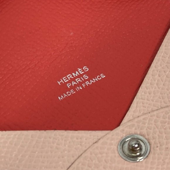 HERMES Bicolor Calvi Verso Business card holder Bifold pass case Card Case - Picture 9 of 12